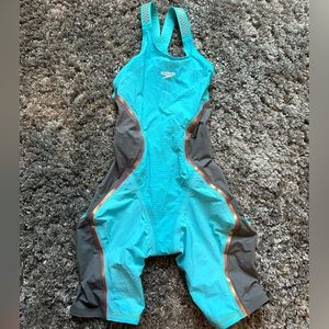 Aquabeam LZR Intent Speedo Tech Suit Womens Open Back Size 25